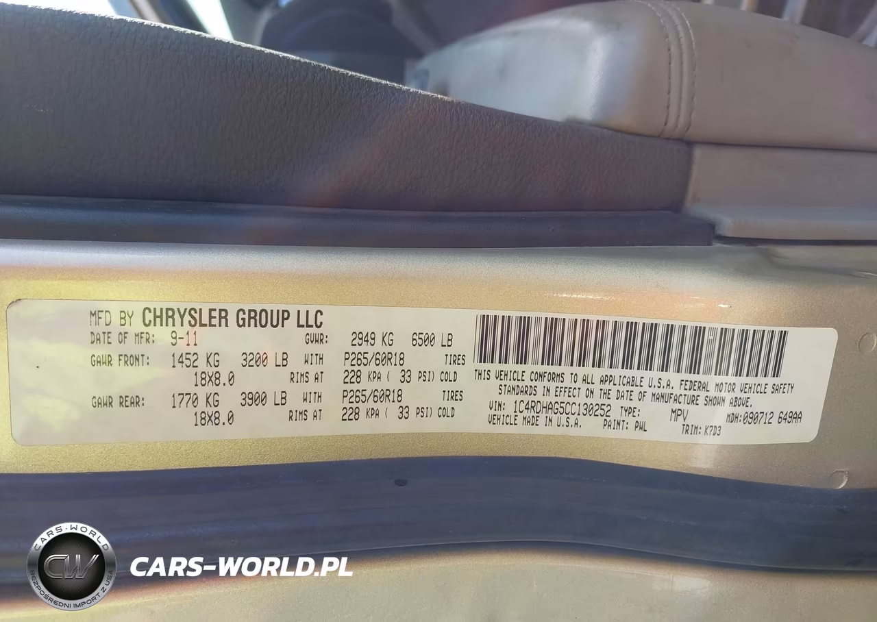 2012 Dodge Durango Sxt VIN:1C4RDHAG5CC130252 - 9