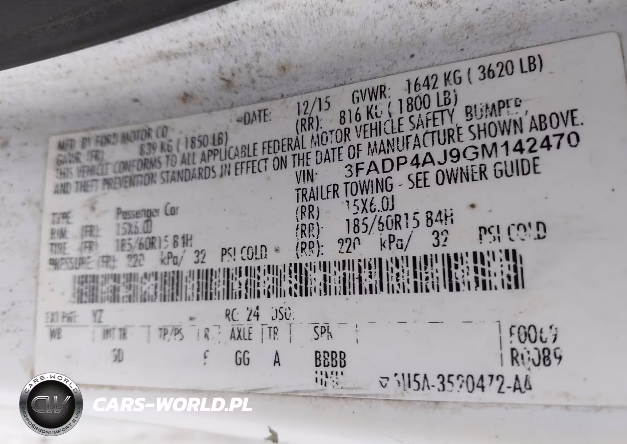 2016 Ford Fiesta S VIN:3FADP4AJ9GM142470 - 9