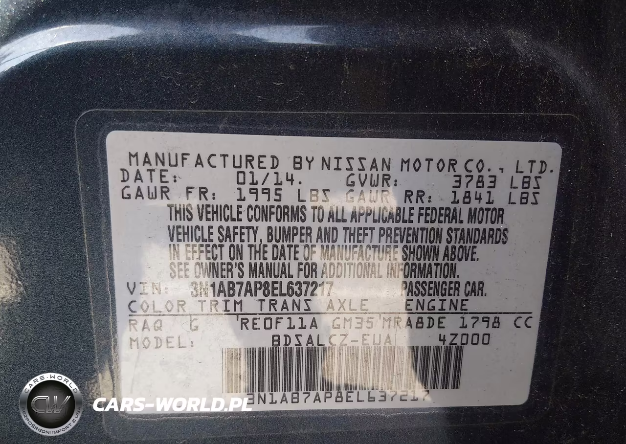 2014 Nissan Sentra S VIN:3N1AB7AP8EL637217 - 9