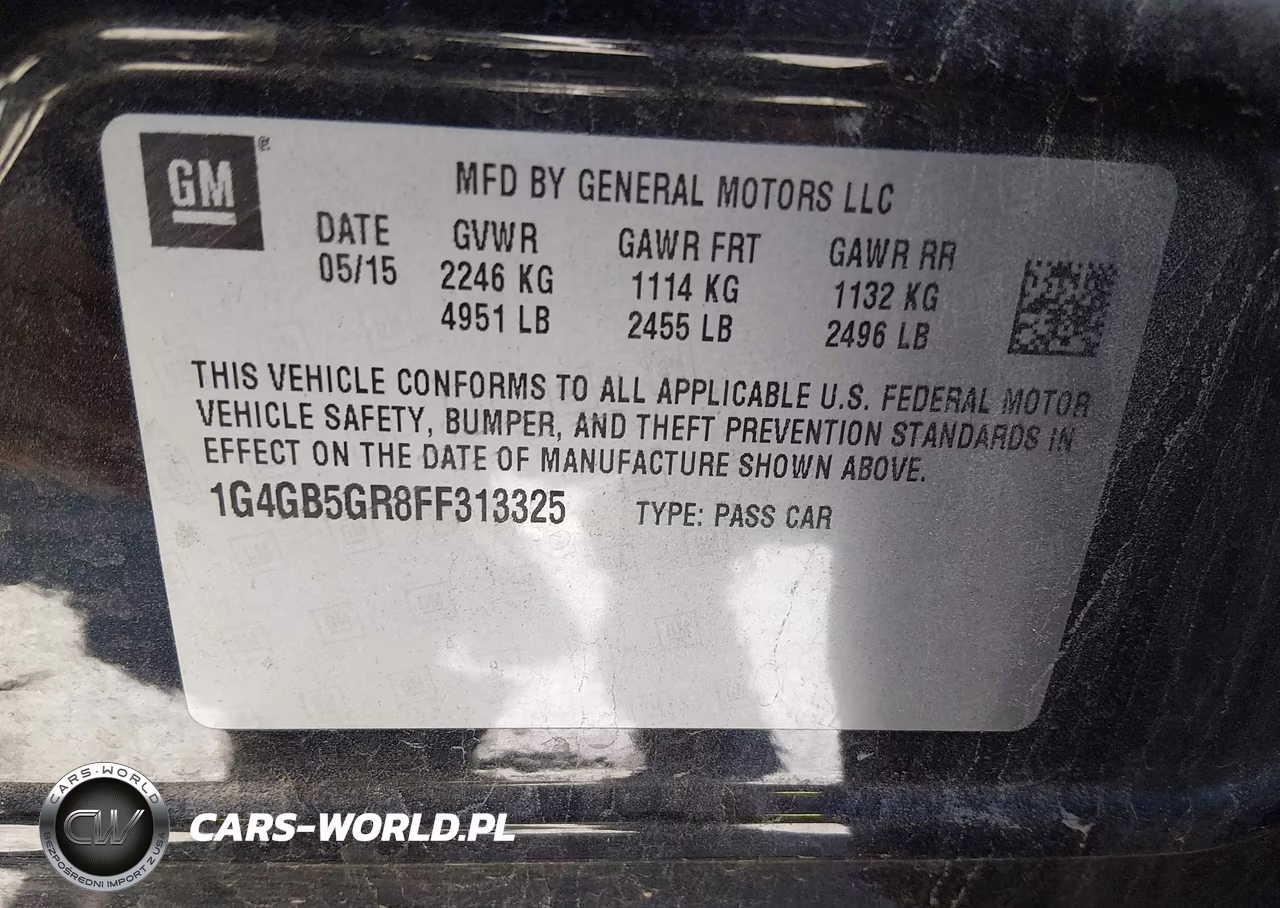 2015 Buick Lacrosse Leather VIN:1G4GB5GR8FF313325 - 9