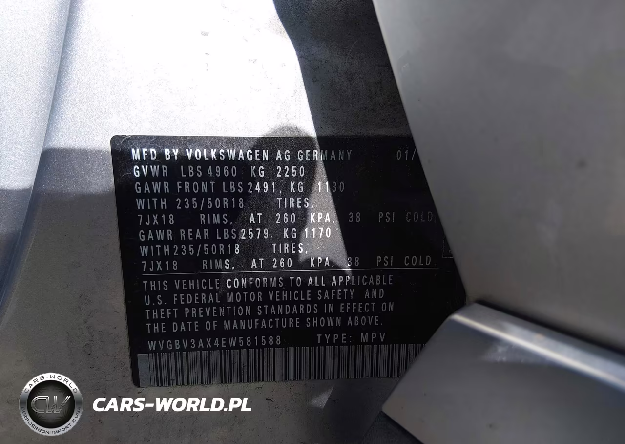 2014 Volkswagen Tiguan Sel VIN:WVGBV3AX4EW581588 - 9