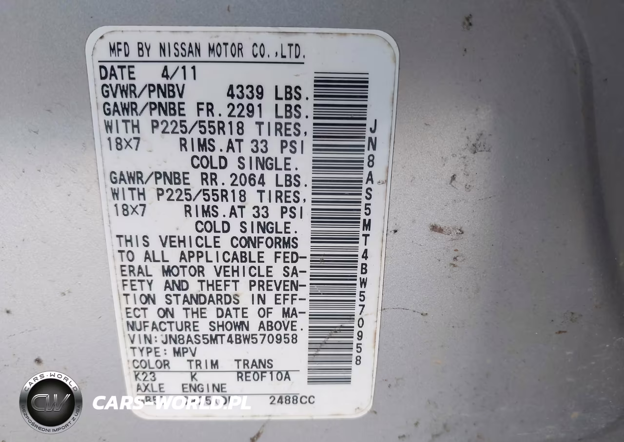 2011 Nissan Rogue Sv VIN:JN8AS5MT4BW570958 - 9