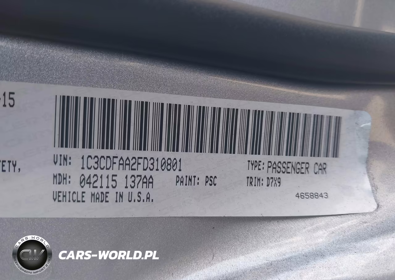 2015 Dodge Dart Se VIN:1C3CDFAA2FD310801 - 9