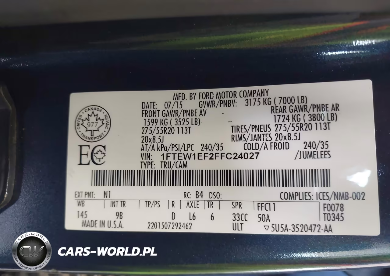 2015 Ford F-150 Platinum VIN:1FTEW1EF2FFC24027 - 9
