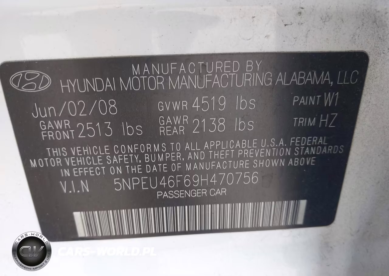 2009 Hyundai Sonata Se V6 VIN:5NPEU46F69H470756 - 9