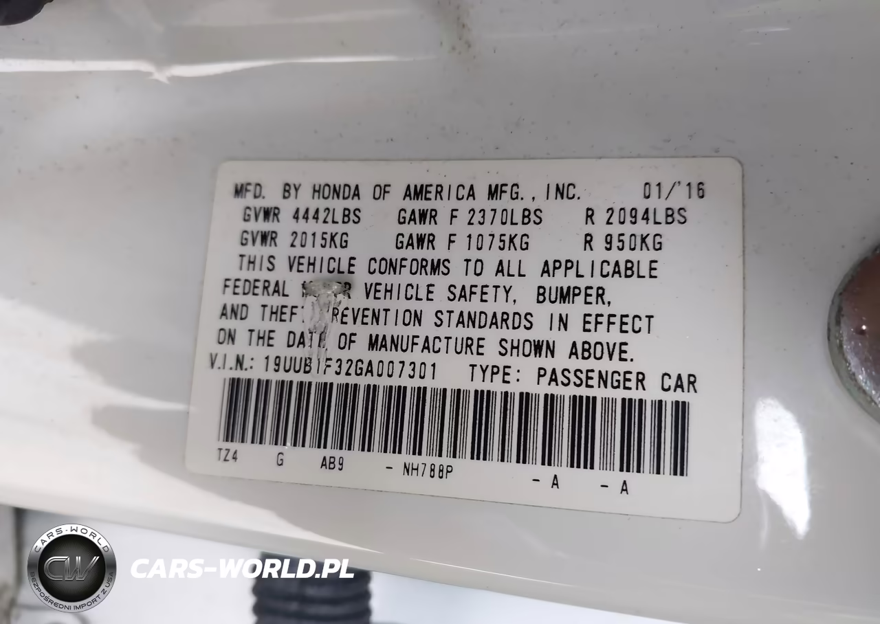 2016 Acura Tlx VIN:19UUB1F32GA007301 - 9