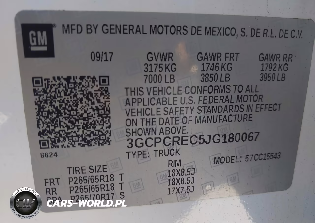 2018 Chevrolet Silverado 1500 1Lt VIN:3GCPCREC5JG180067 - 9
