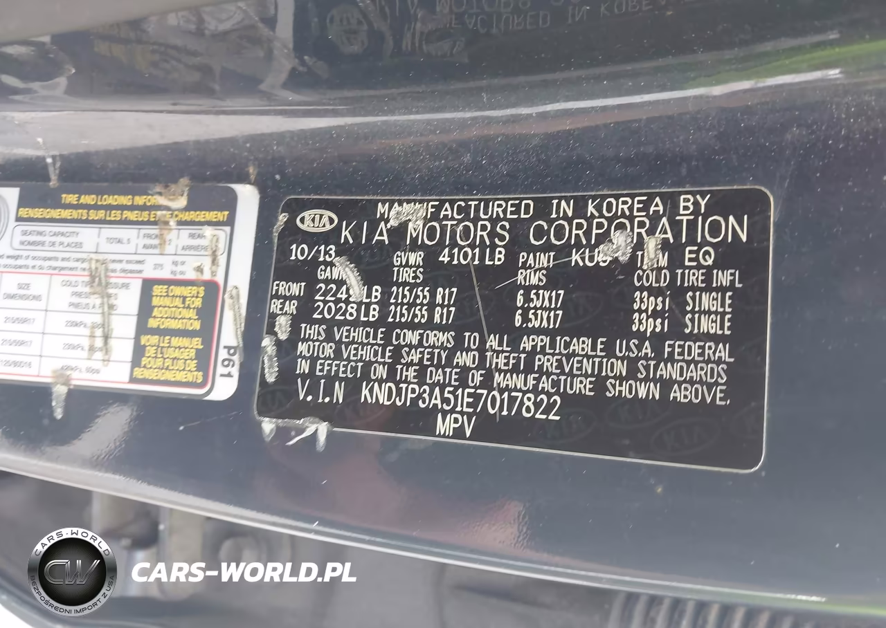 2014 Kia Soul + VIN:KNDJP3A51E7017822 - 9