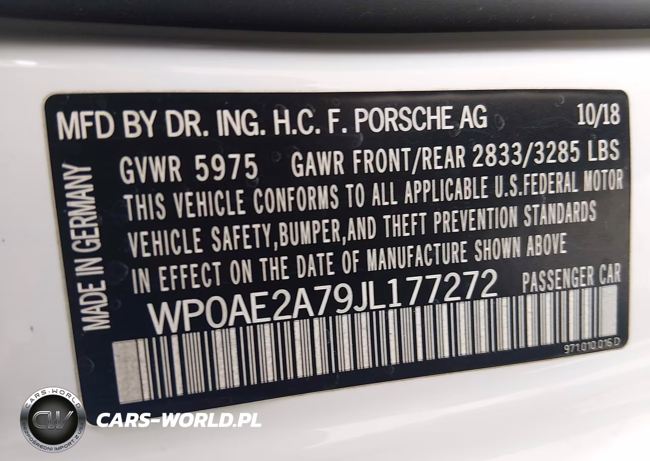 2018 Porsche Panamera E-Hybrid 4 VIN:WP0AE2A79JL177272 - 9