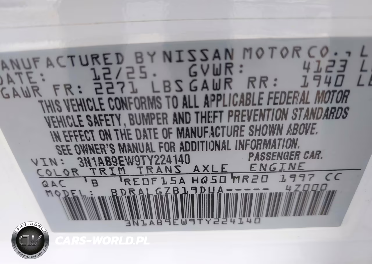2026 Nissan Sentra Sl VIN:3N1AB9EW9TY224140 - 9