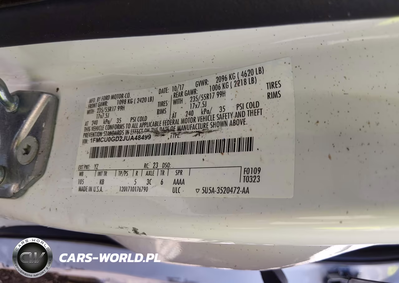 2018 Ford Escape Se VIN:1FMCU0GD2JUA48499 - 9