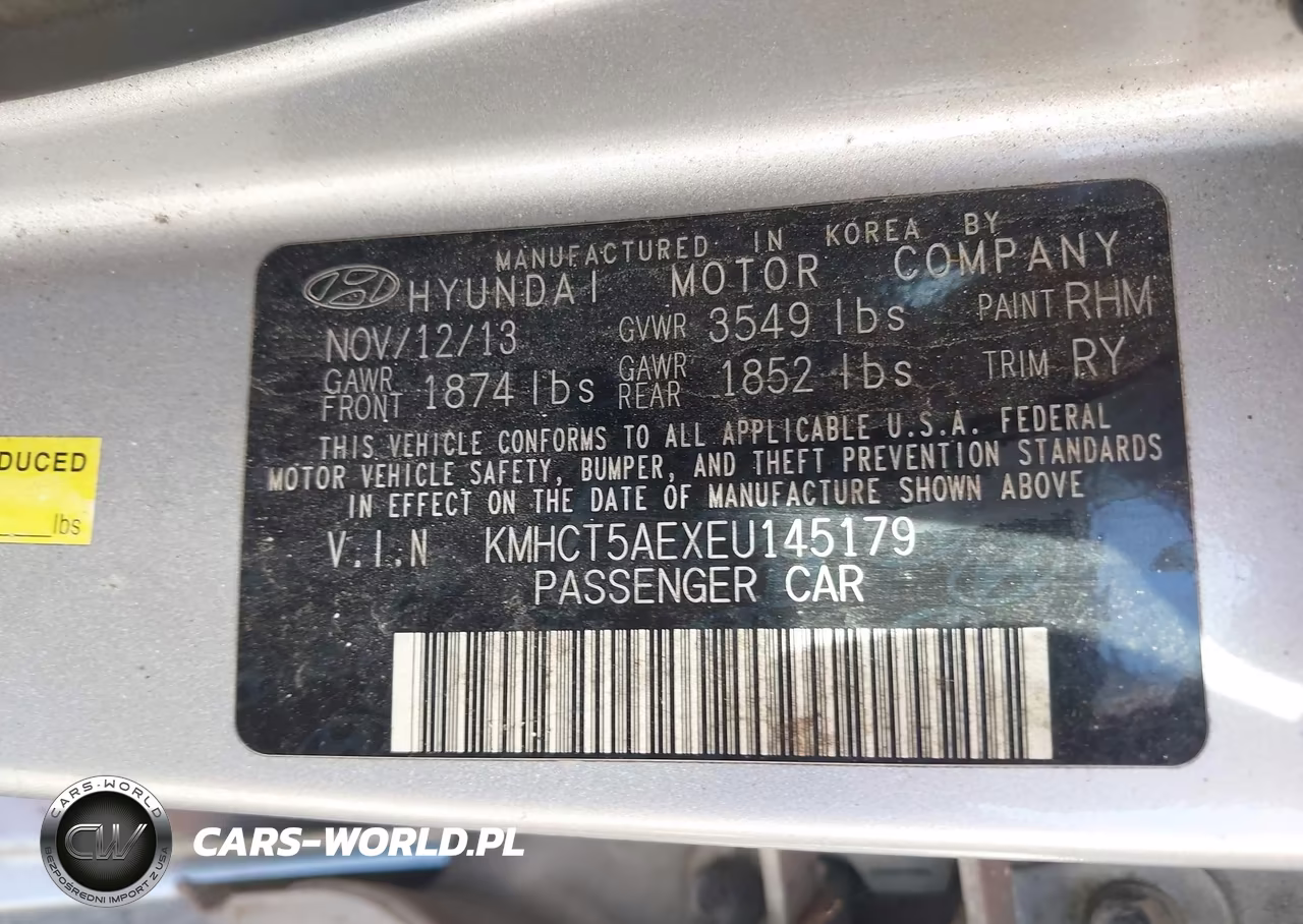 2014 Hyundai Accent Gs VIN:KMHCT5AEXEU145179 - 9