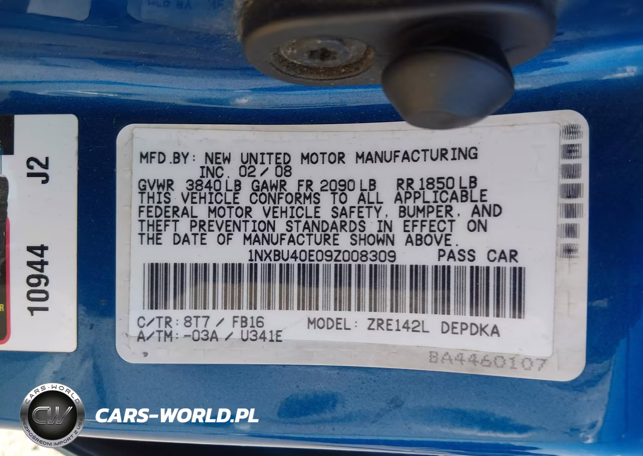 2009 Toyota Corolla Le VIN:1NXBU40E09Z008309 - 9