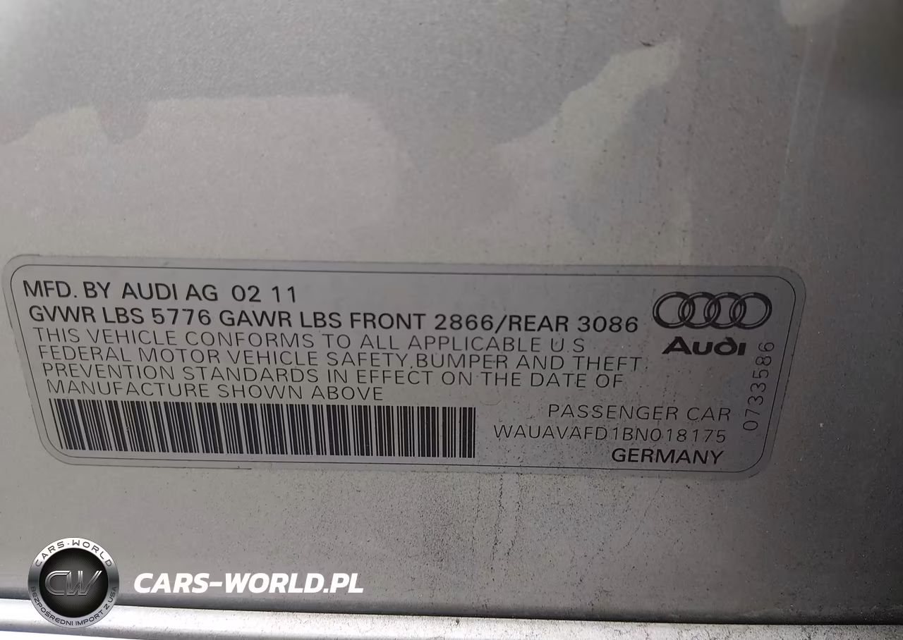 2011 Audi A8 4.2 (Tiptronic) VIN:WAUAVAFD1BN018175 - 9
