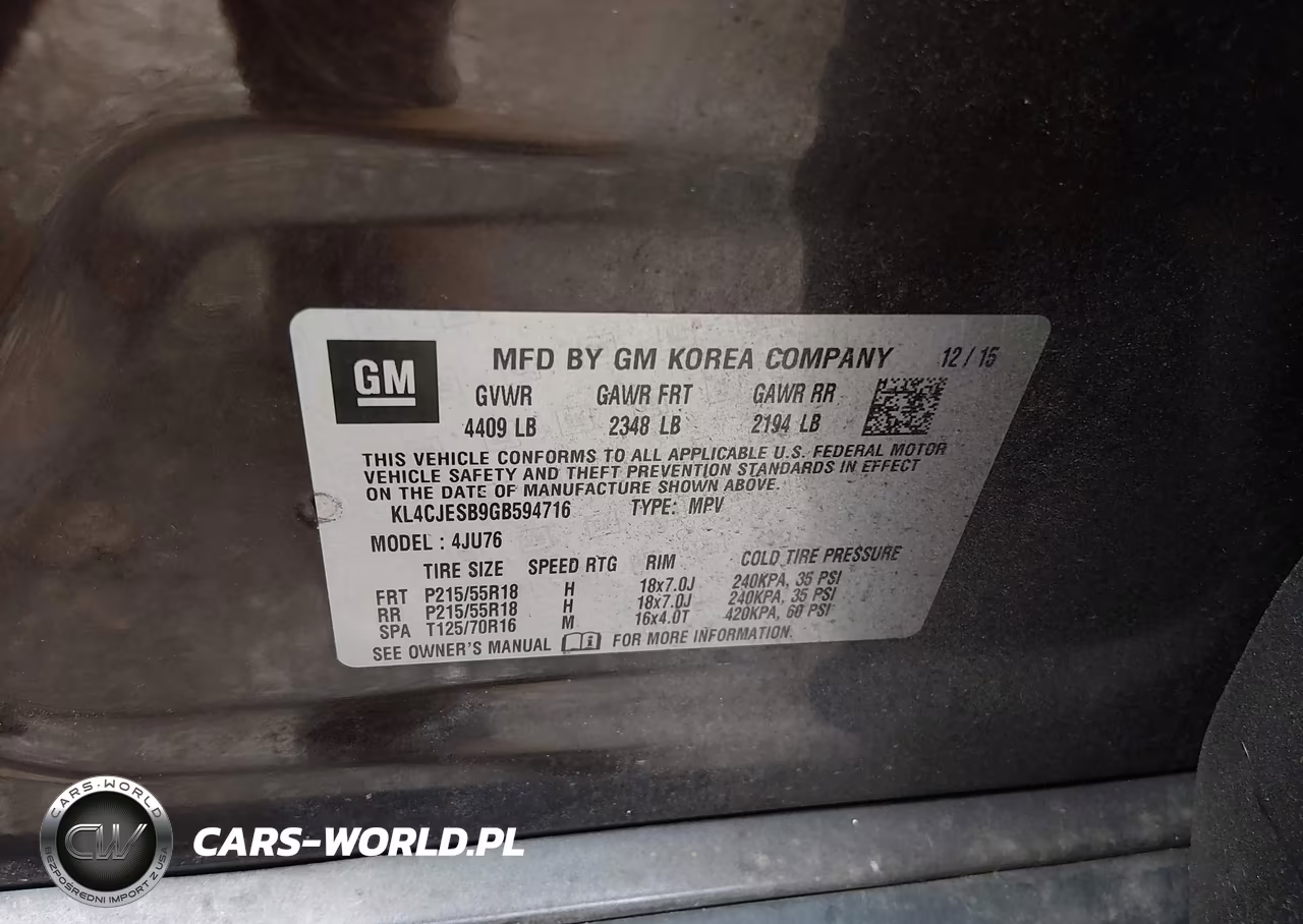 2016 Buick Encore VIN:KL4CJESB9GB594716 - 9