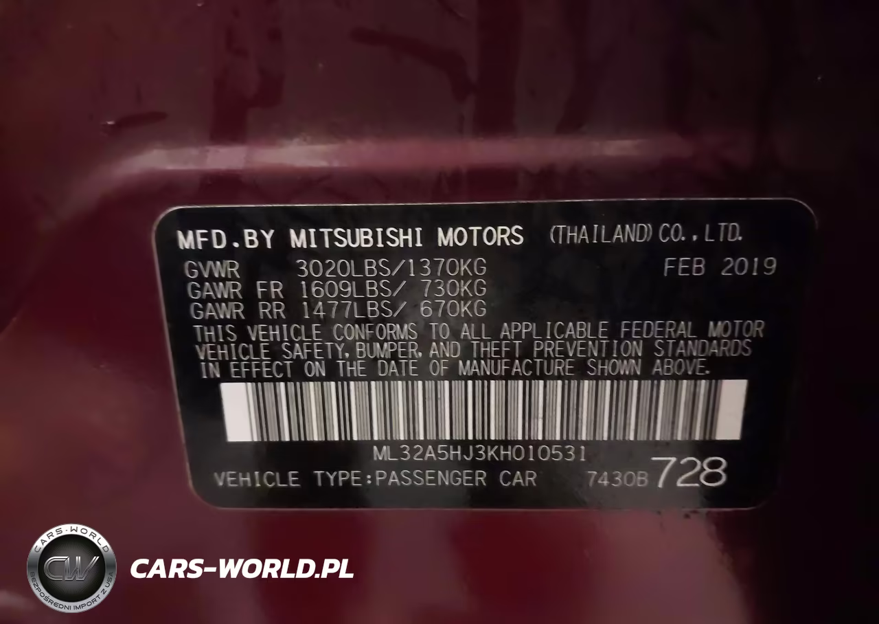 2019 Mitsubishi Mirage Le VIN:ML32A5HJ3KH010531 - 9
