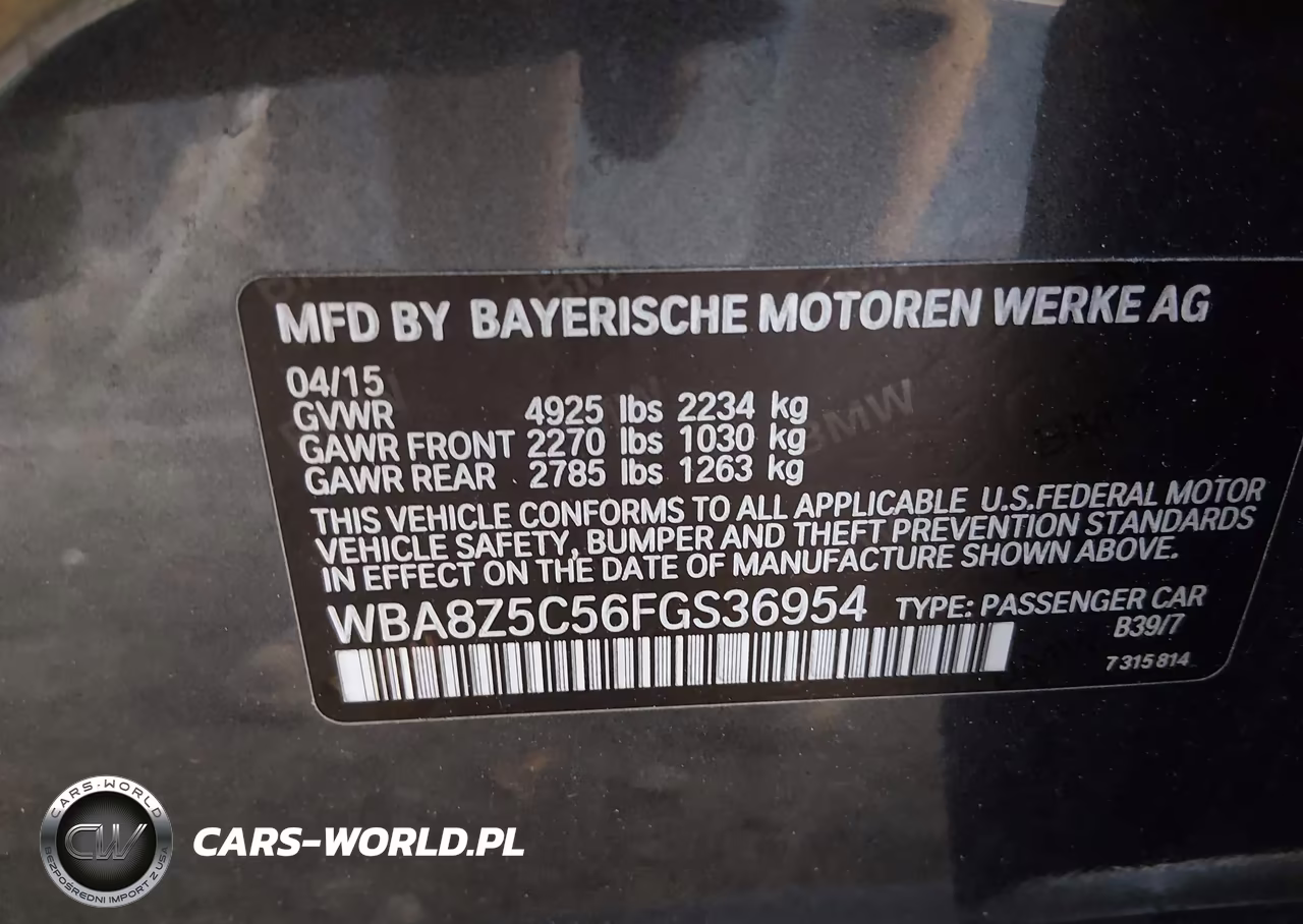 2015 BMW 328I Gran Turismo xDrive VIN:WBA8Z5C56FGS36954 - 9