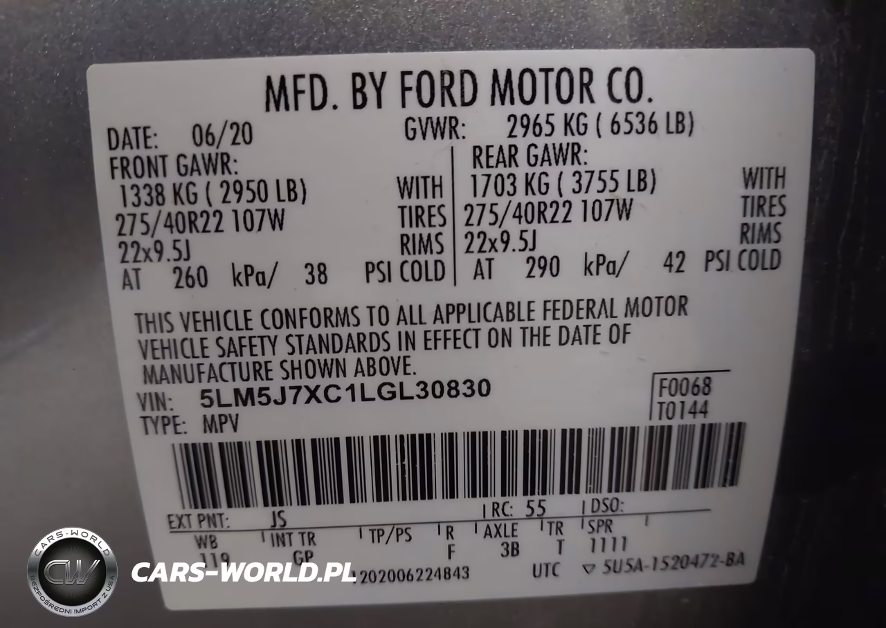2020 Lincoln Aviator Reserve VIN:5LM5J7XC1LGL30830 - 9