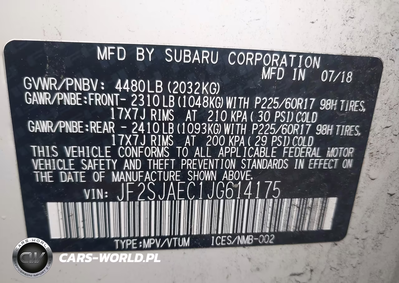 2018 Subaru Forester 2.5I Premium VIN:JF2SJAEC1JG614175 - 9