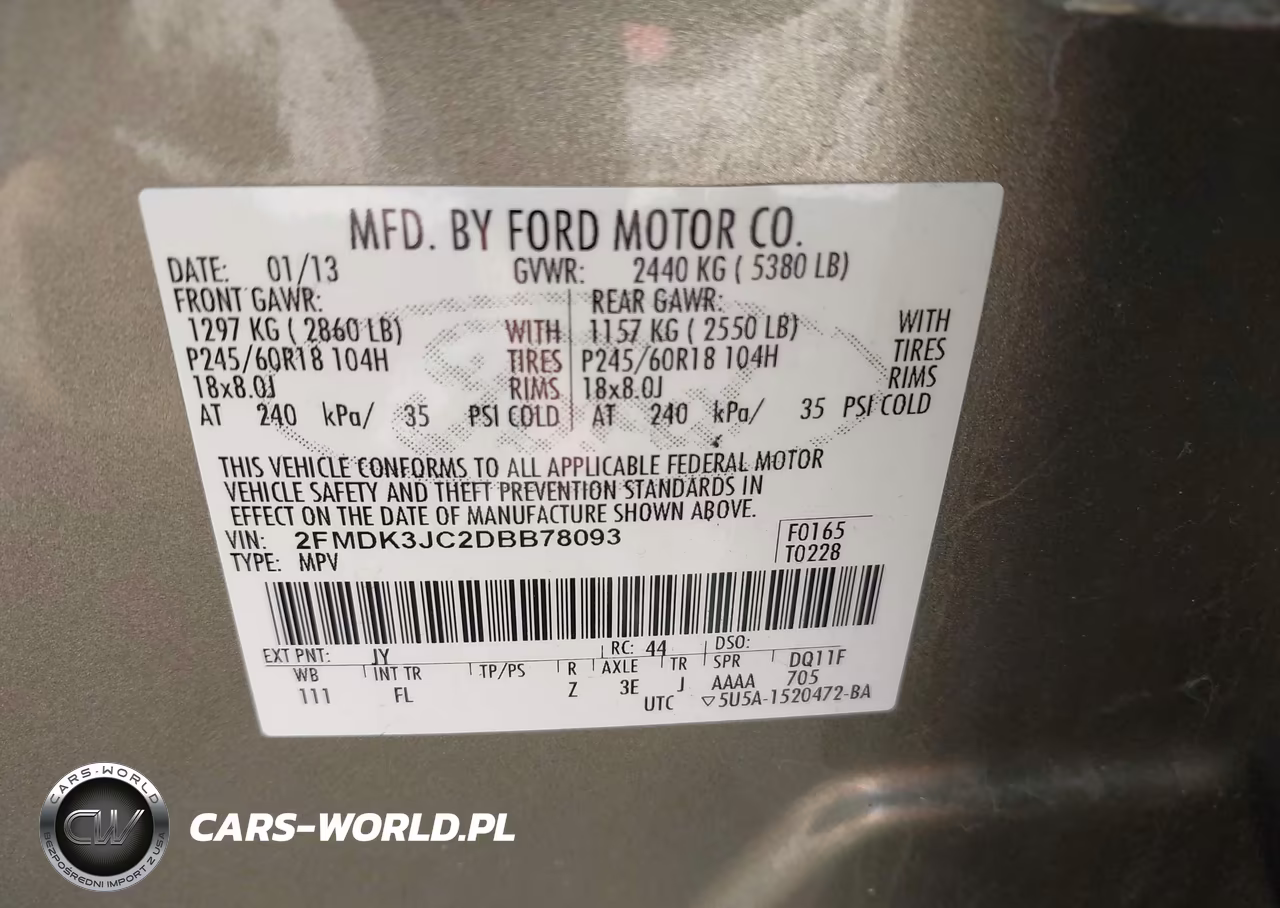 2013 Ford Edge Sel VIN:2FMDK3JC2DBB78093 - 9