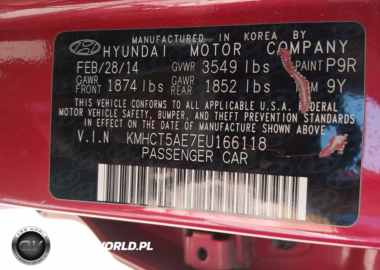 2014 Hyundai Accent Gs VIN:KMHCT5AE7EU166118 - 12