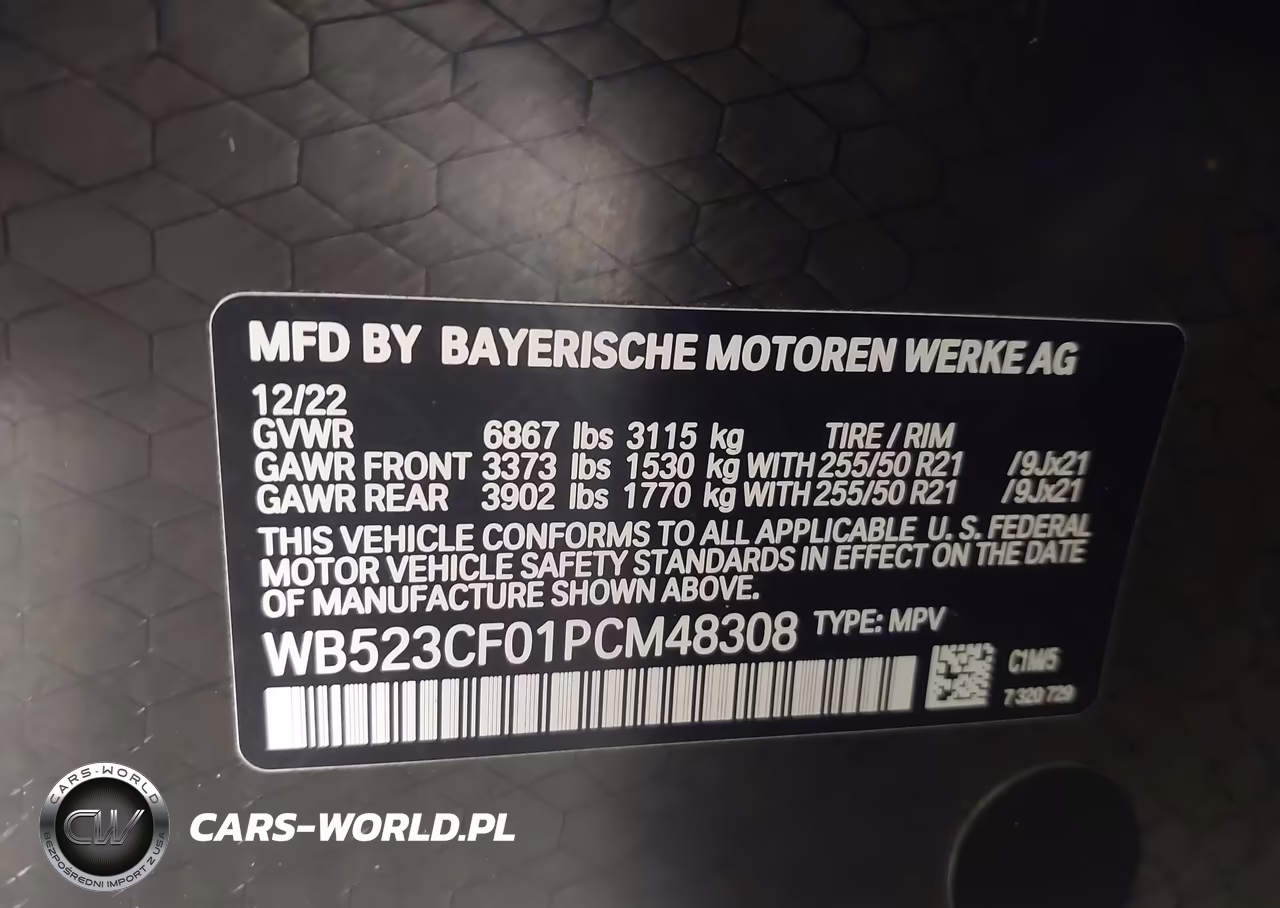 2023 BMW Ix xDrive50 VIN:WB523CF01PCM48308 - 9