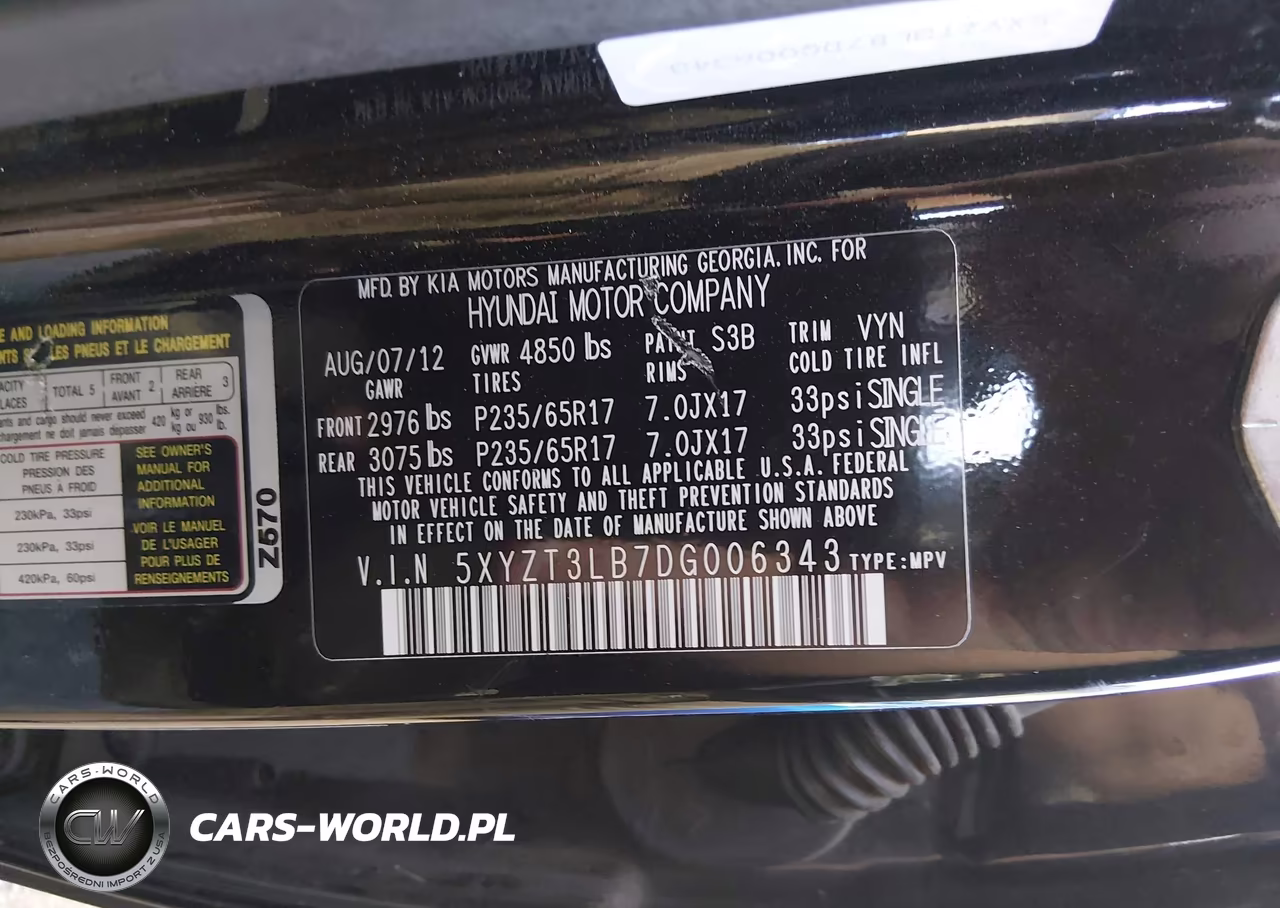 2013 Hyundai Santa Fe Sport VIN:5XYZT3LB7DG006343 - 9