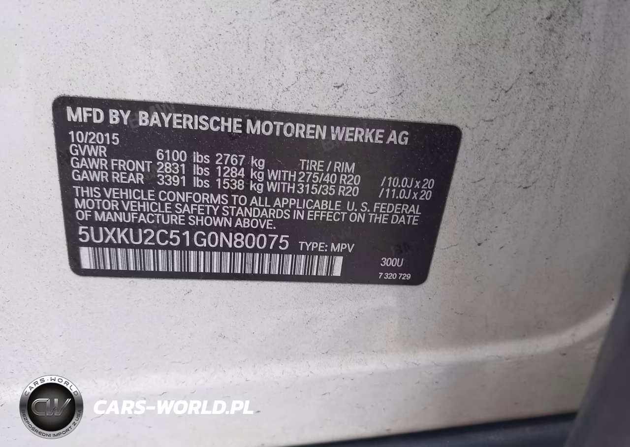 2016 BMW X6 xDrive35I VIN:5UXKU2C51G0N80075 - 9