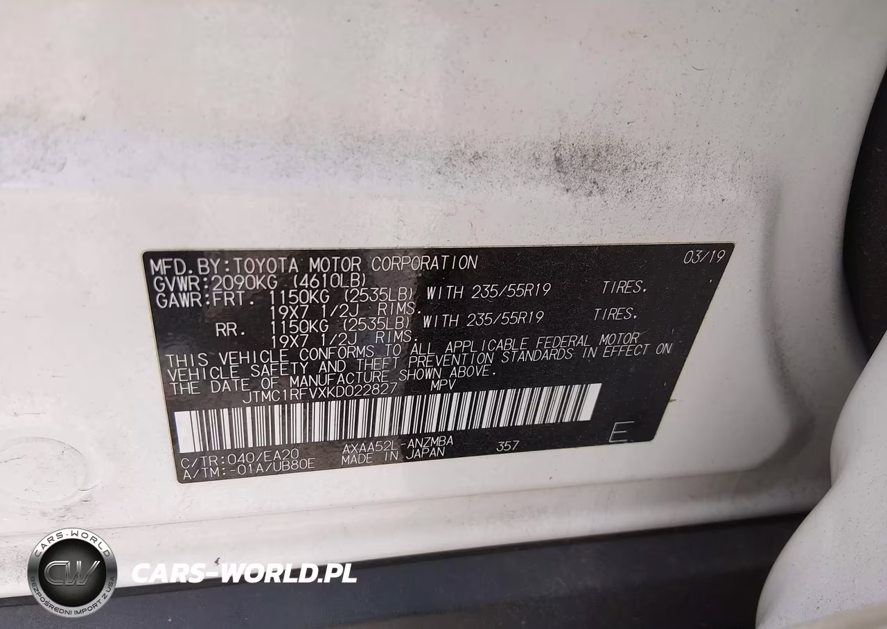 2019 Toyota Rav4 Xle Premium VIN:JTMC1RFVXKD022827 - 9