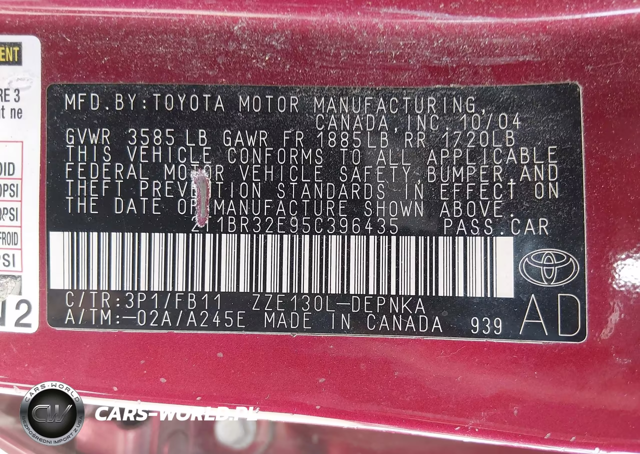 2005 Toyota Corolla Le VIN:2T1BR32E95C396435 - 9