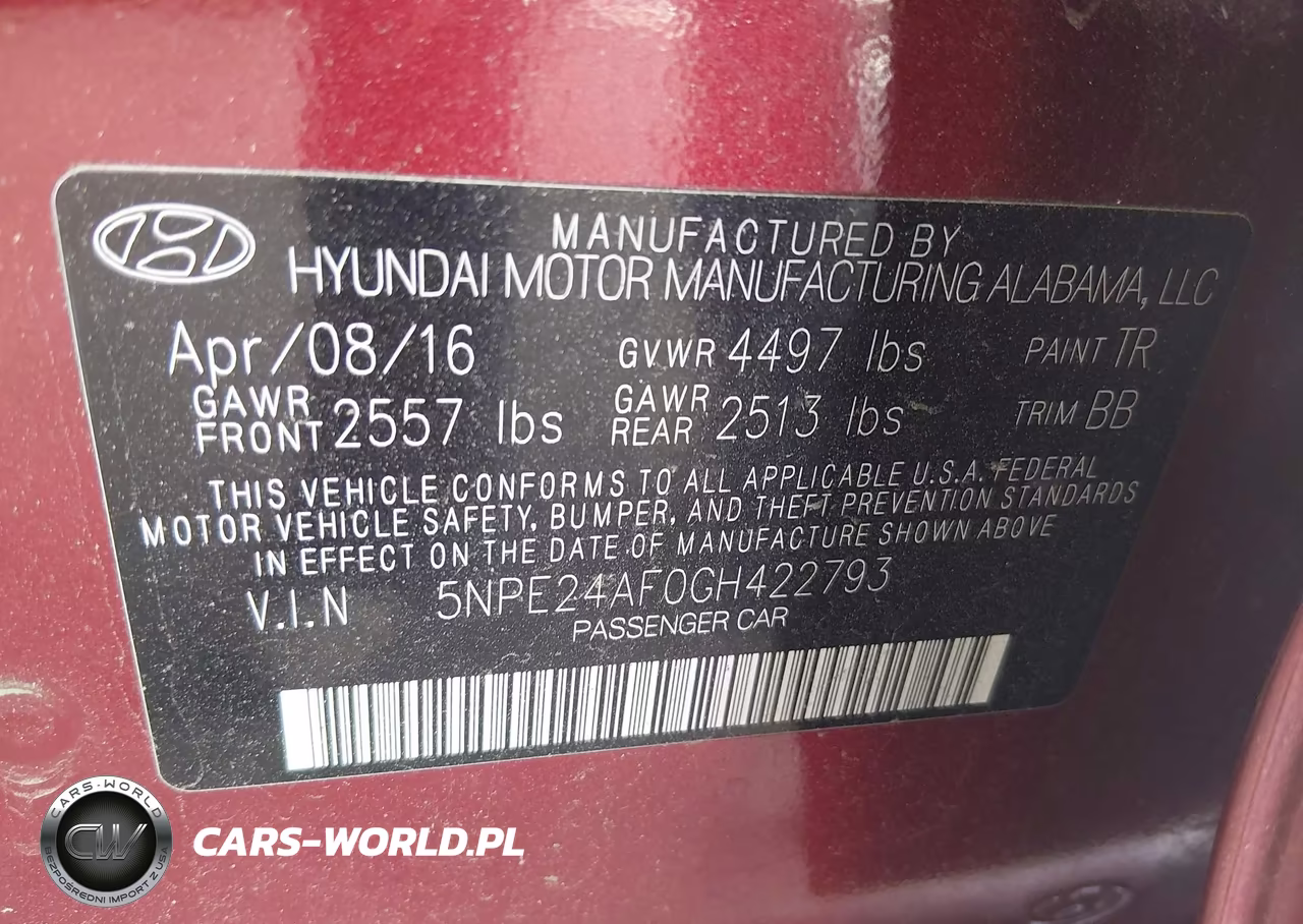 2016 Hyundai Sonata Se VIN:5NPE24AF0GH422793 - 9