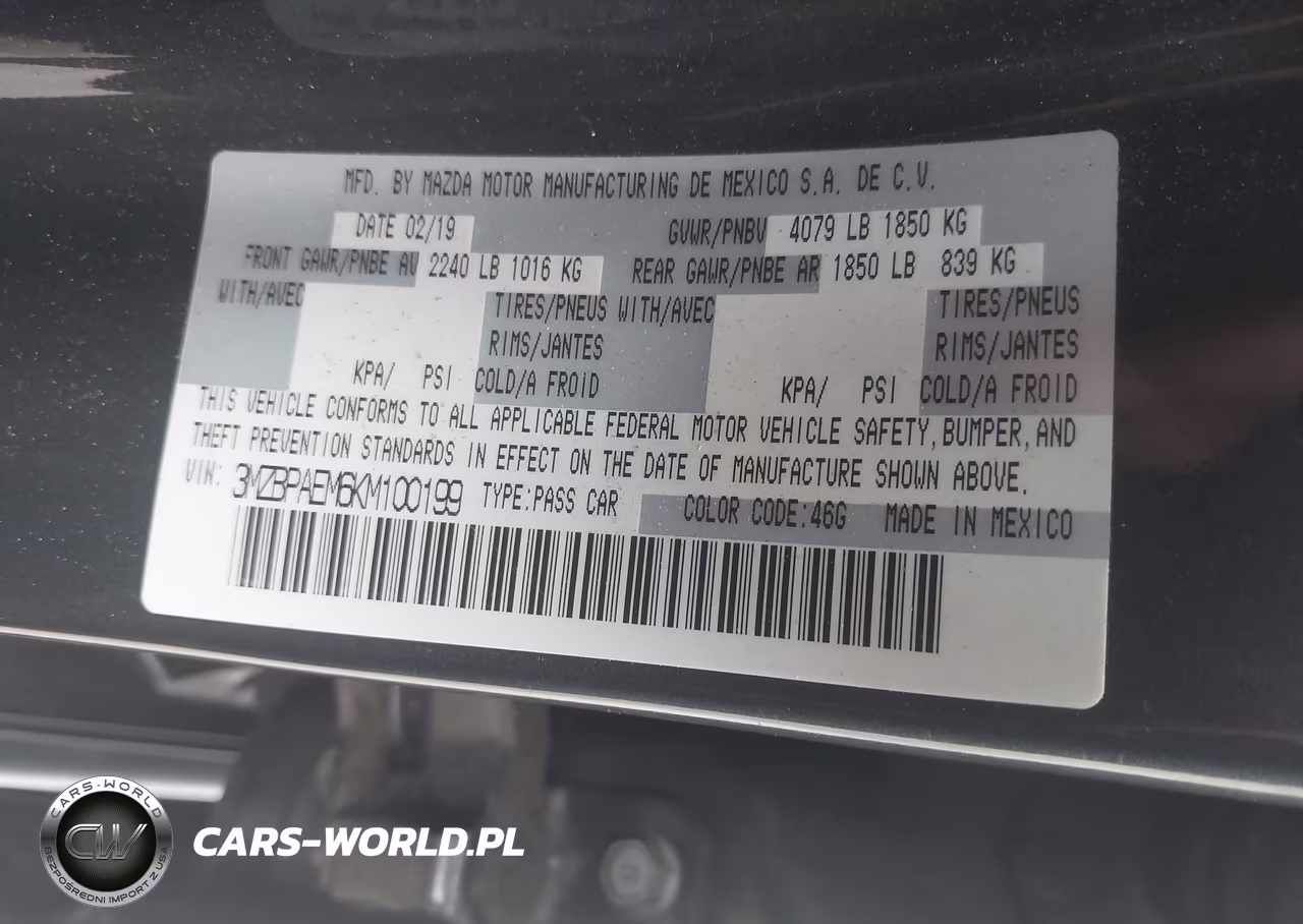 2019 Mazda Mazda3 Premium Package VIN:3MZBPAEM6KM100199 - 9