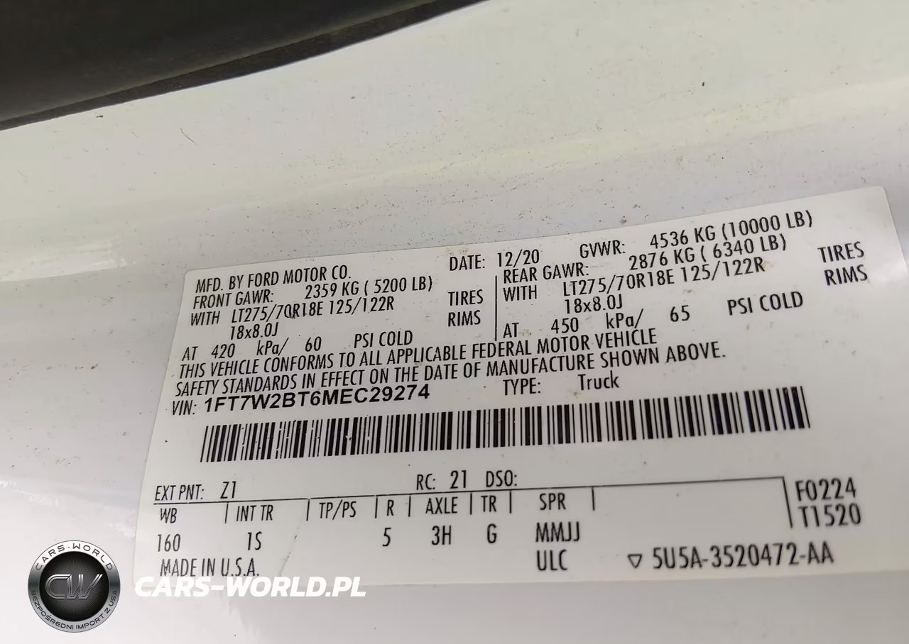 2021 Ford F-250 Xl VIN:1FT7W2BT6MEC29274 - 9