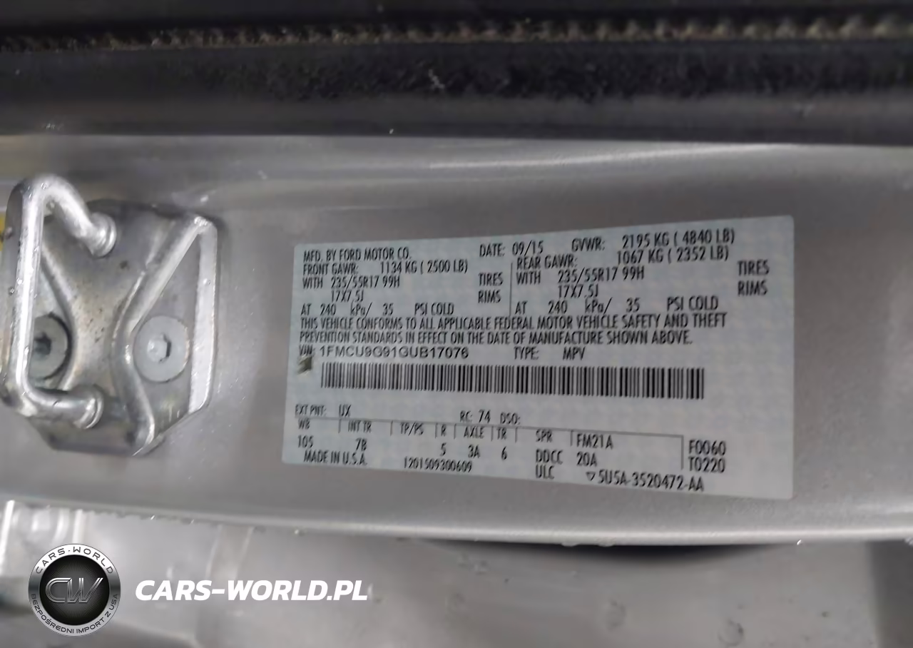2016 Ford Escape Se VIN:1FMCU9G91GUB17076 - 4