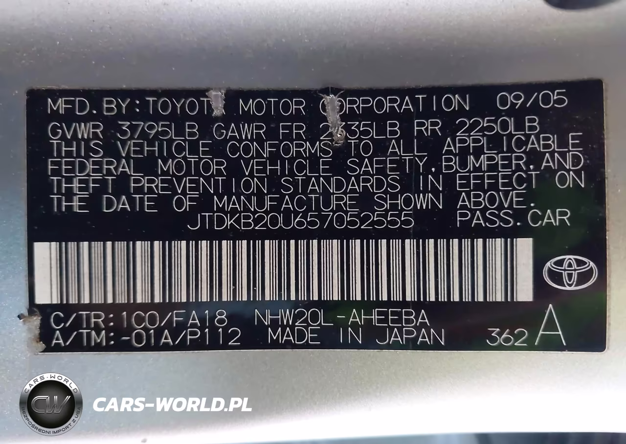 2005 Toyota Prius VIN:JTDKB20U657052555 - 9