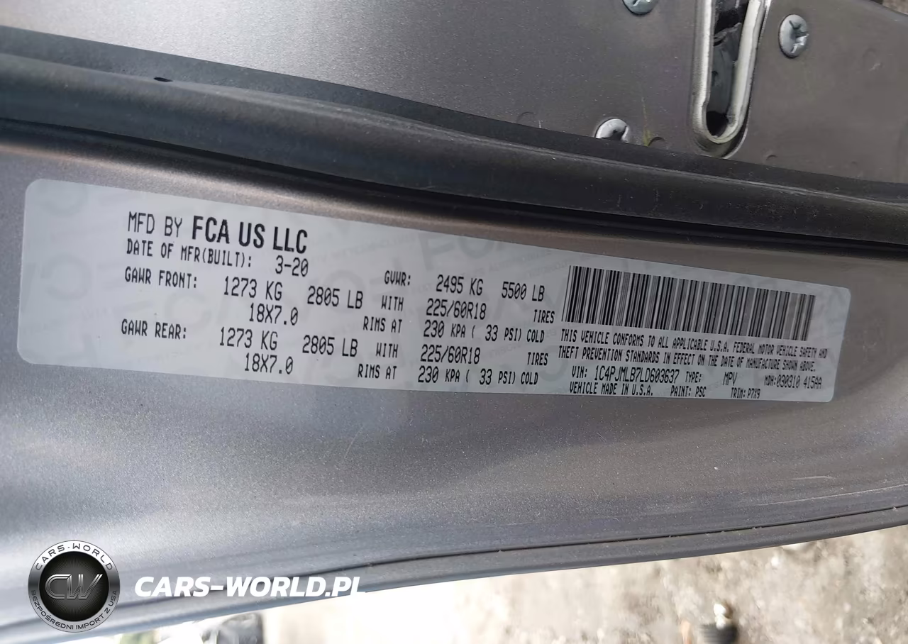 2020 Jeep Cherokee Altitude 4X4 VIN:1C4PJMLB7LD603637 - 9