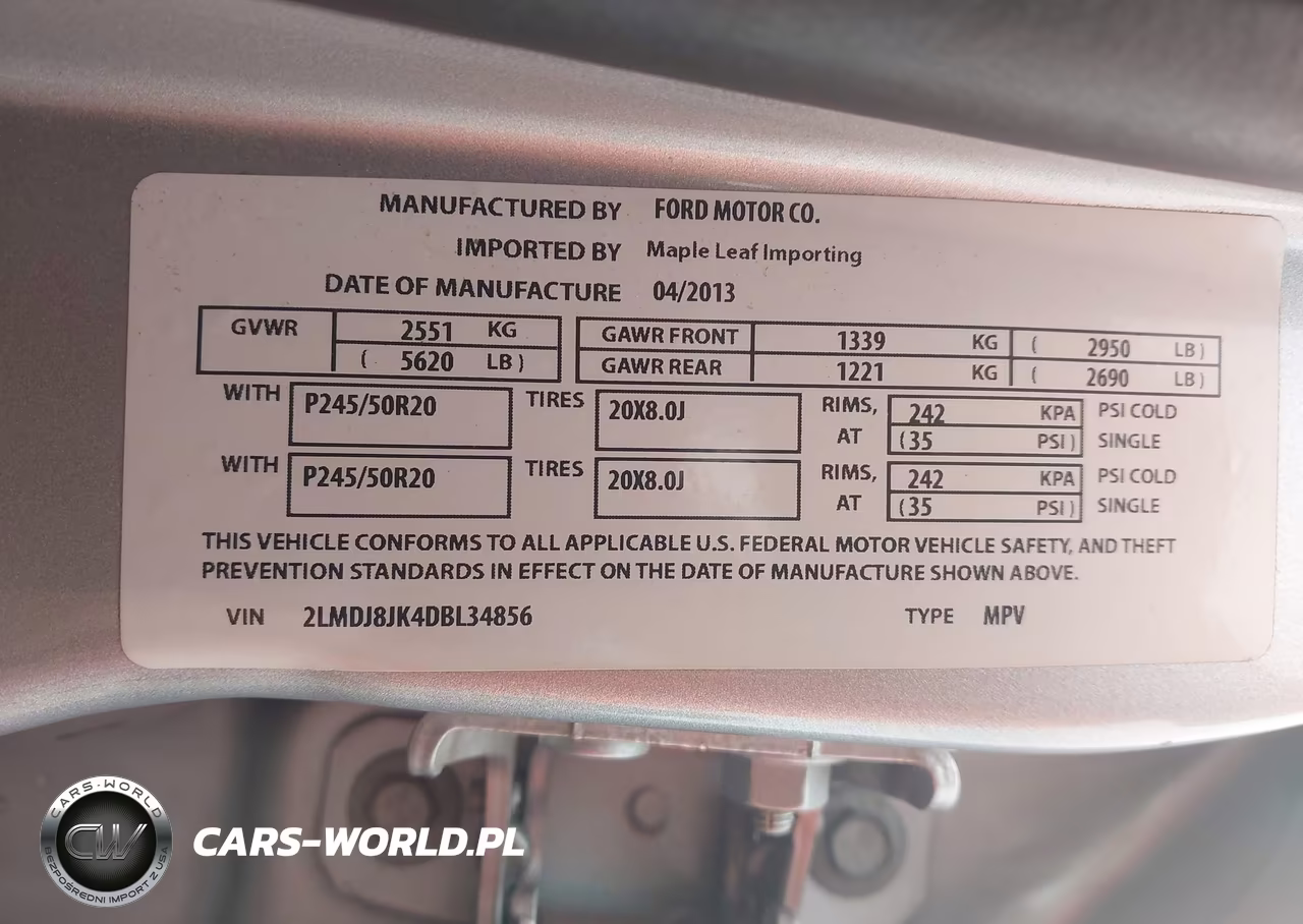 2013 Lincoln Mkx VIN:2LMDJ8JK4DBL34856 - 9