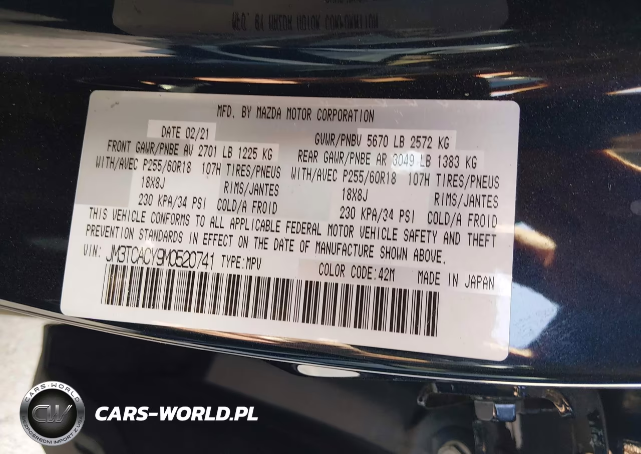 2021 Mazda Cx-9 Touring VIN:JM3TCACY9M0520741 - 9
