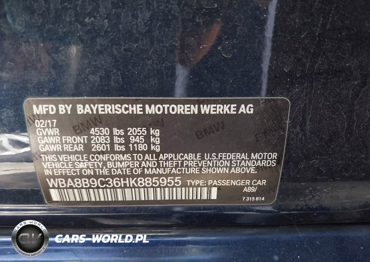 2017 BMW 330I VIN:WBA8B9C36HK885955 - 9