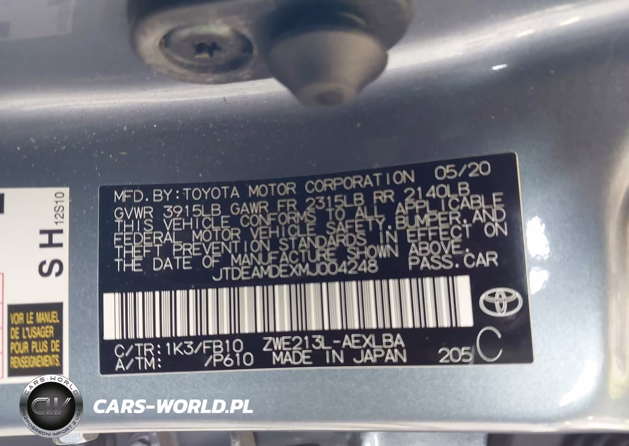 2021 Toyota Corolla Hybrid Le VIN:JTDEAMDEXMJ004248 - 9