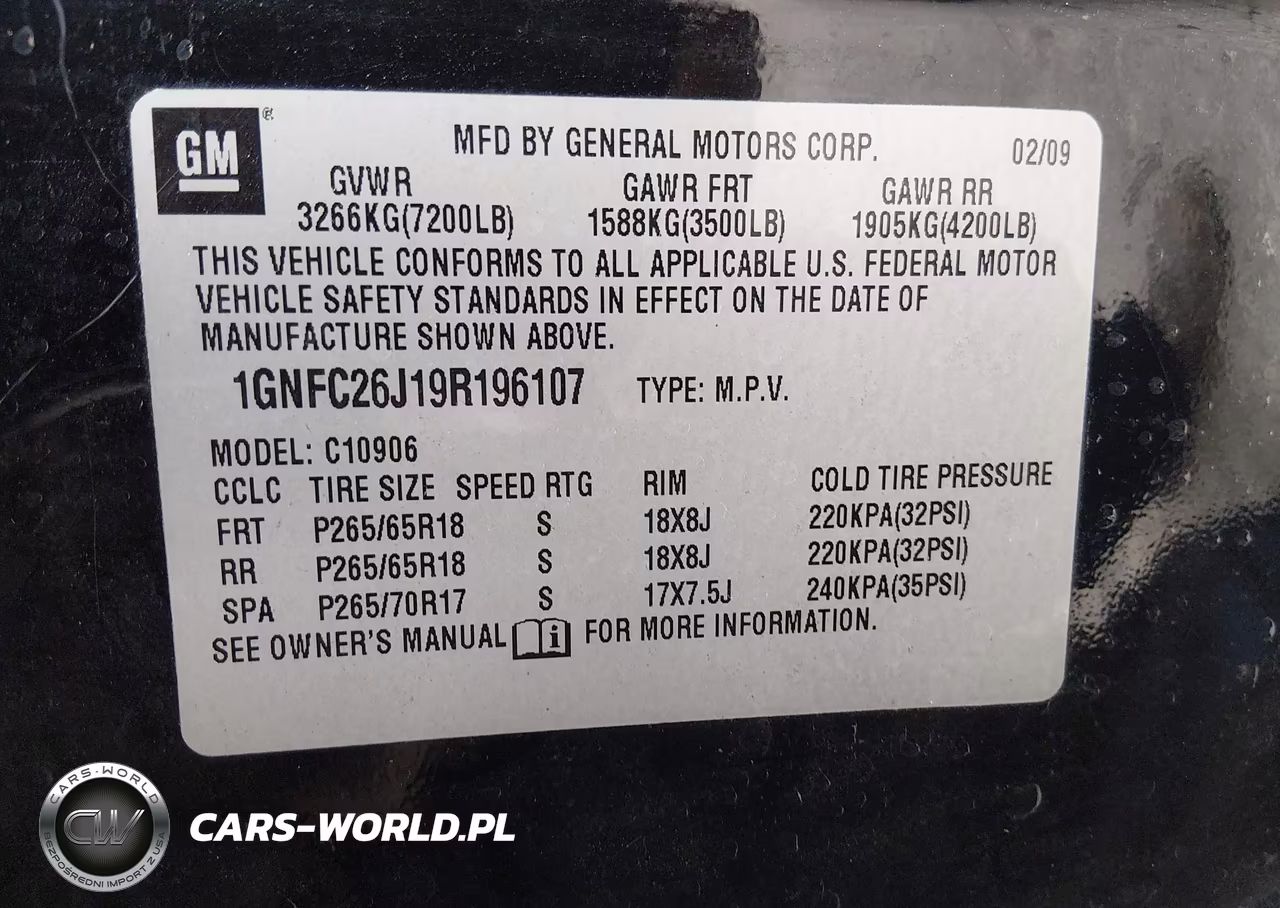 2009 Chevrolet Suburban 1500 Lt2 VIN:1GNFC26J19R196107 - 9