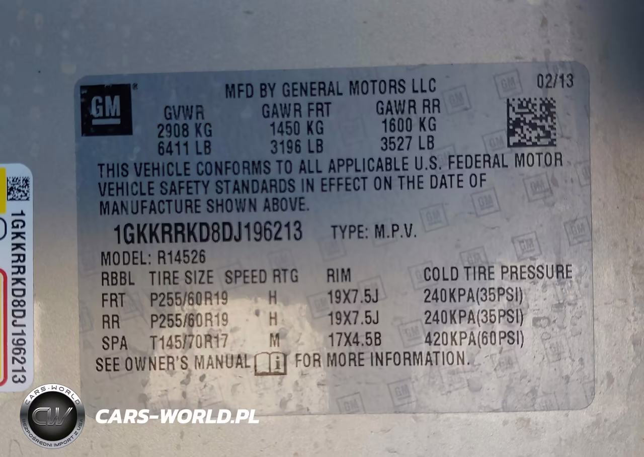 2013 GMC Acadia Slt-1 VIN:1GKKRRKD8DJ196213 - 9