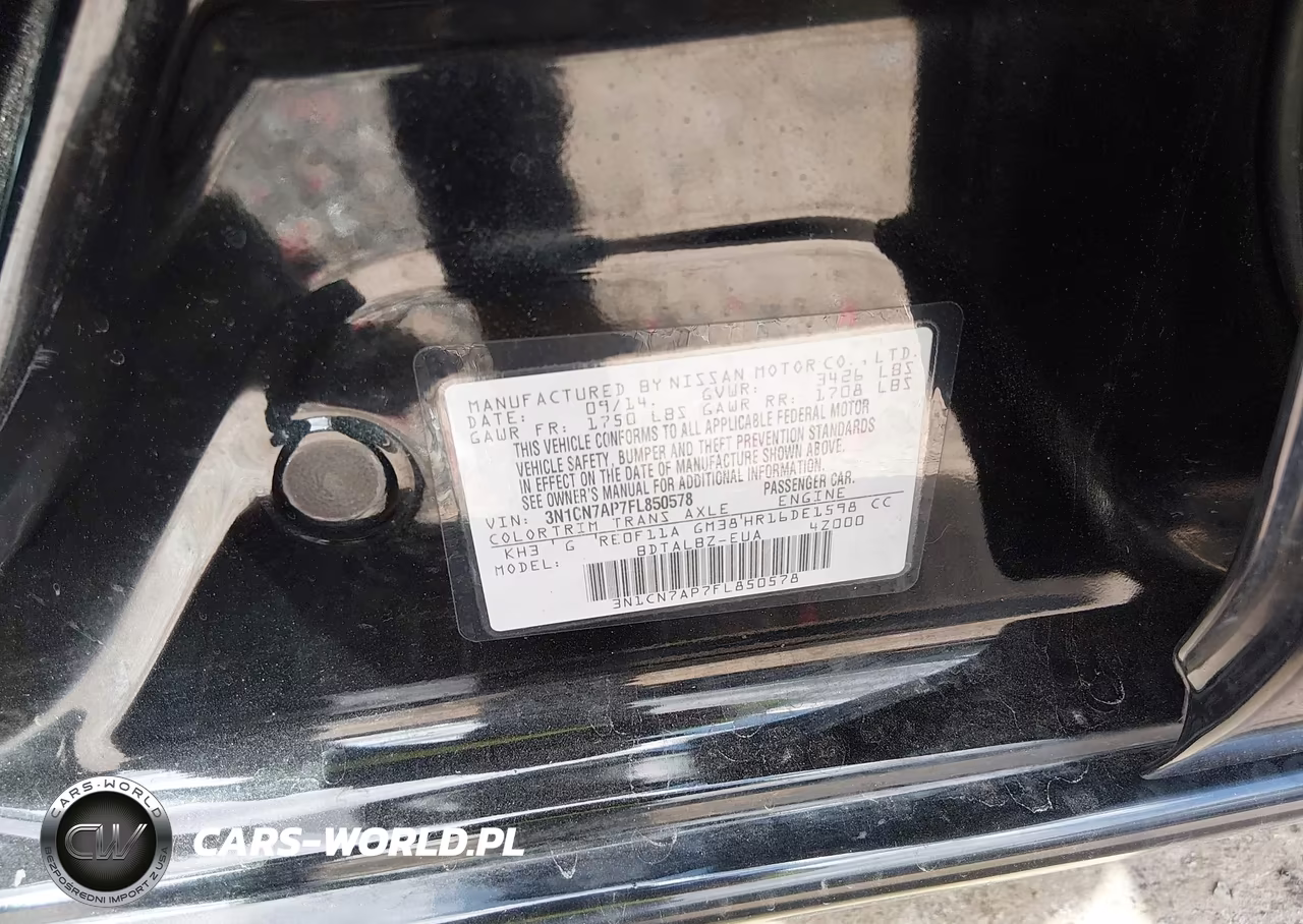 2015 Nissan Versa 1.6 Sv VIN:3N1CN7AP7FL850578 - 9