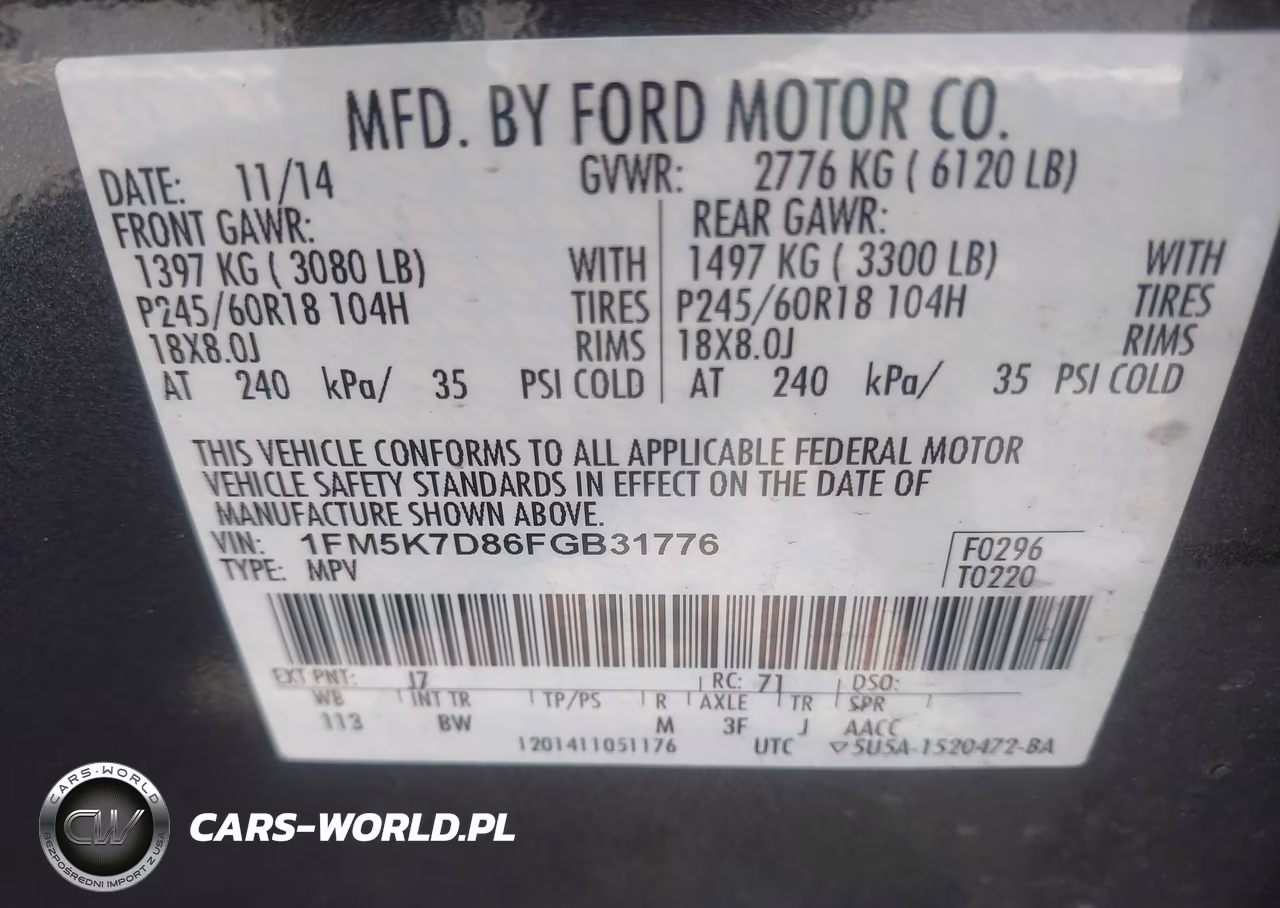 2015 Ford Explorer Xlt VIN:1FM5K7D86FGB31776 - 9