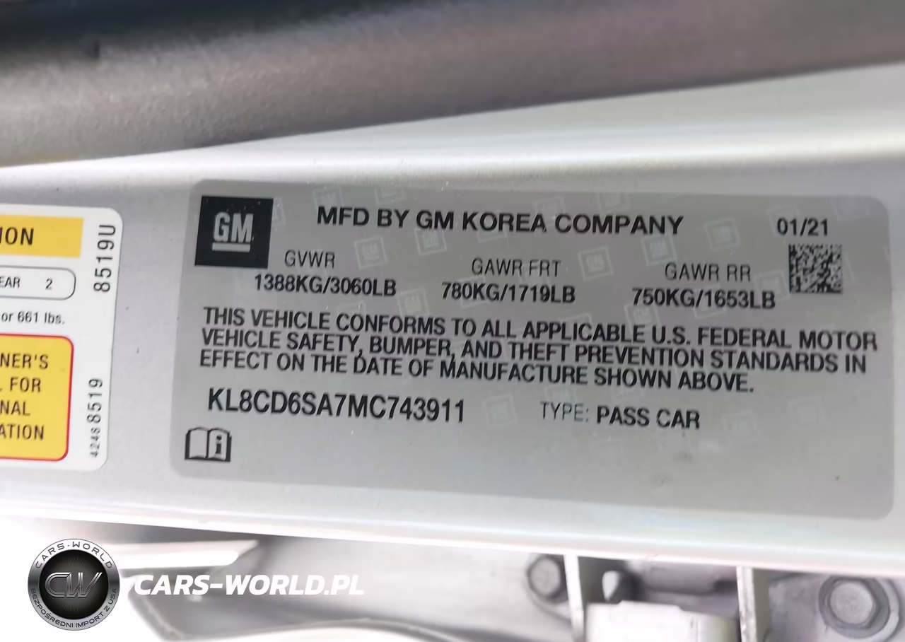 2021 Chevrolet Spark Fwd 1Lt Automatic VIN:KL8CD6SA7MC743911 - 9
