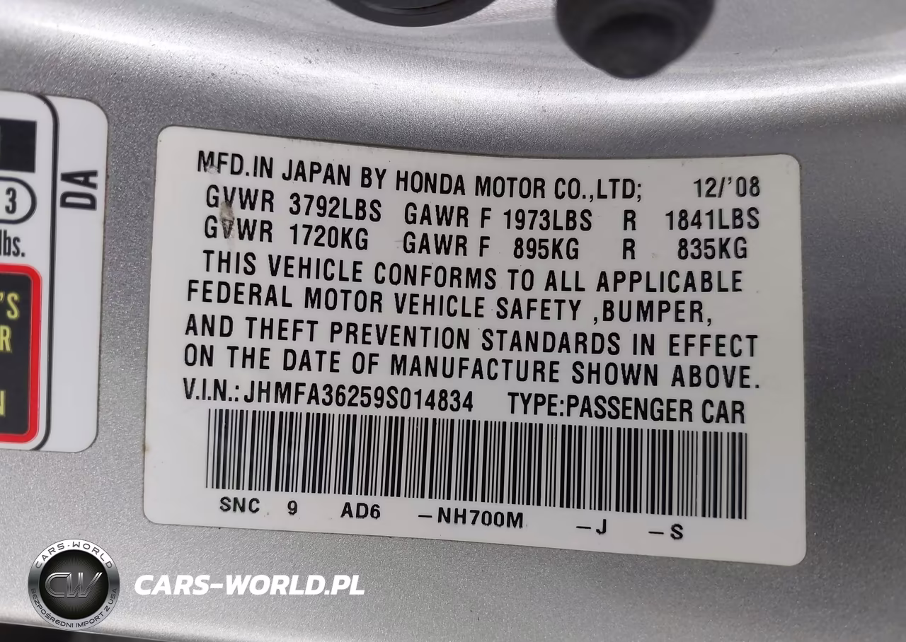 2009 Honda Civic Hybrid VIN:JHMFA36259S014834 - 9