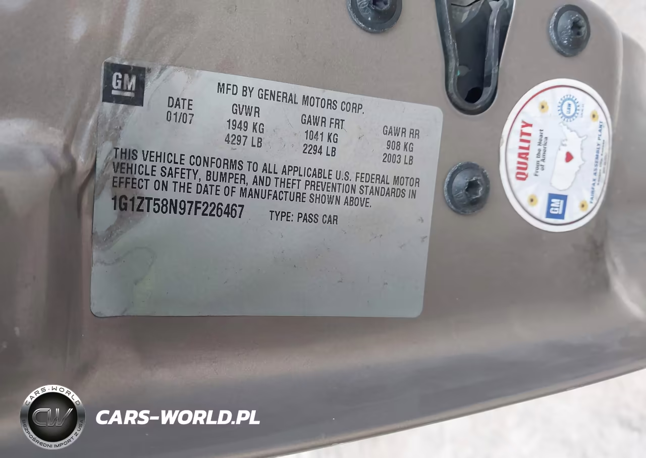 2007 Chevrolet Malibu Lt VIN:1G1ZT58N97F226467 - 9