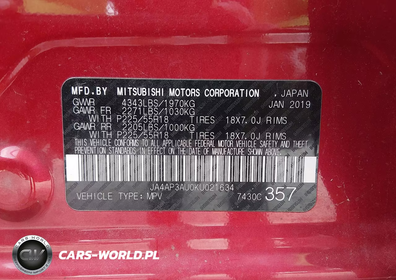 2019 Mitsubishi Outlander Sport Es VIN:JA4AP3AU0KU021634 - 9