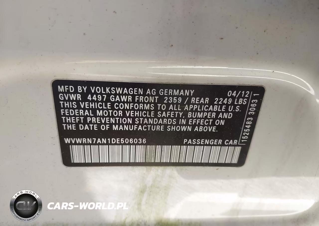 2013 Volkswagen Cc 2.0T Lux VIN:WVWRN7AN1DE506036 - 9
