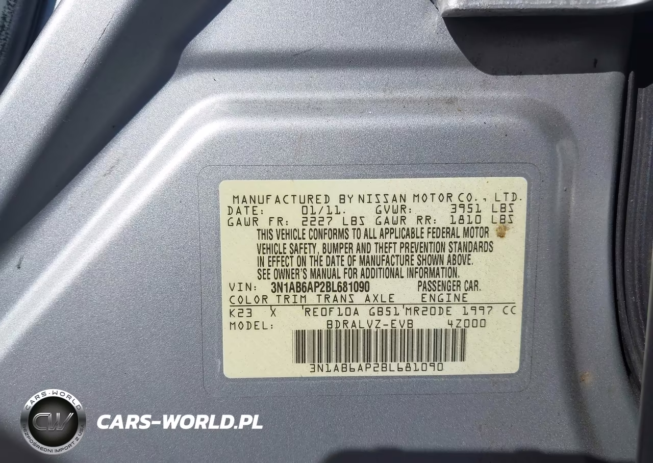 2011 Nissan Sentra 2.0Sl VIN:3N1AB6AP2BL681090 - 9